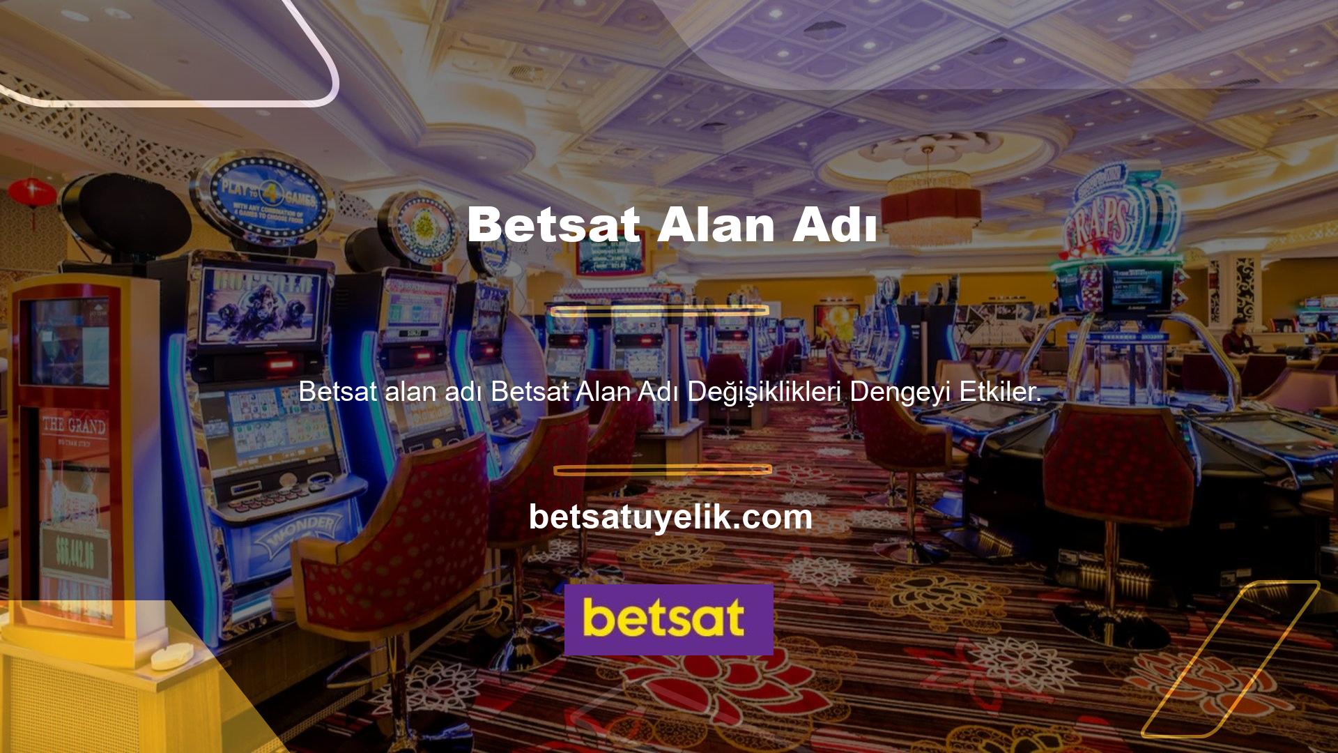 Bahis platformundaki alan adını değiştirmek, dengeyi hiçbir şekilde etkilemez