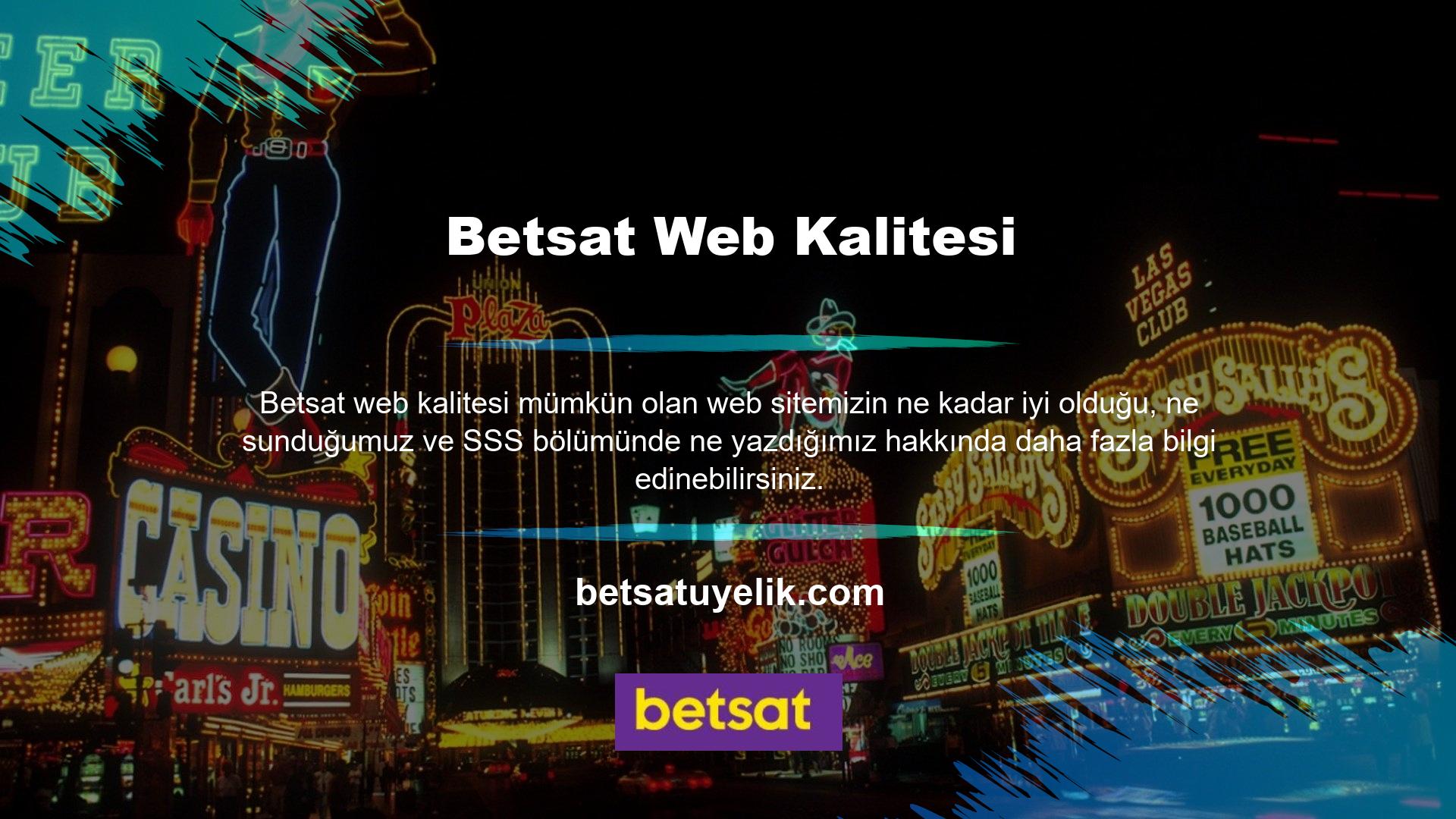 Web sitesinin SSS bölümünde çevrimiçi casino siteleri hakkındaki tüm bilgileri bulabilirsiniz